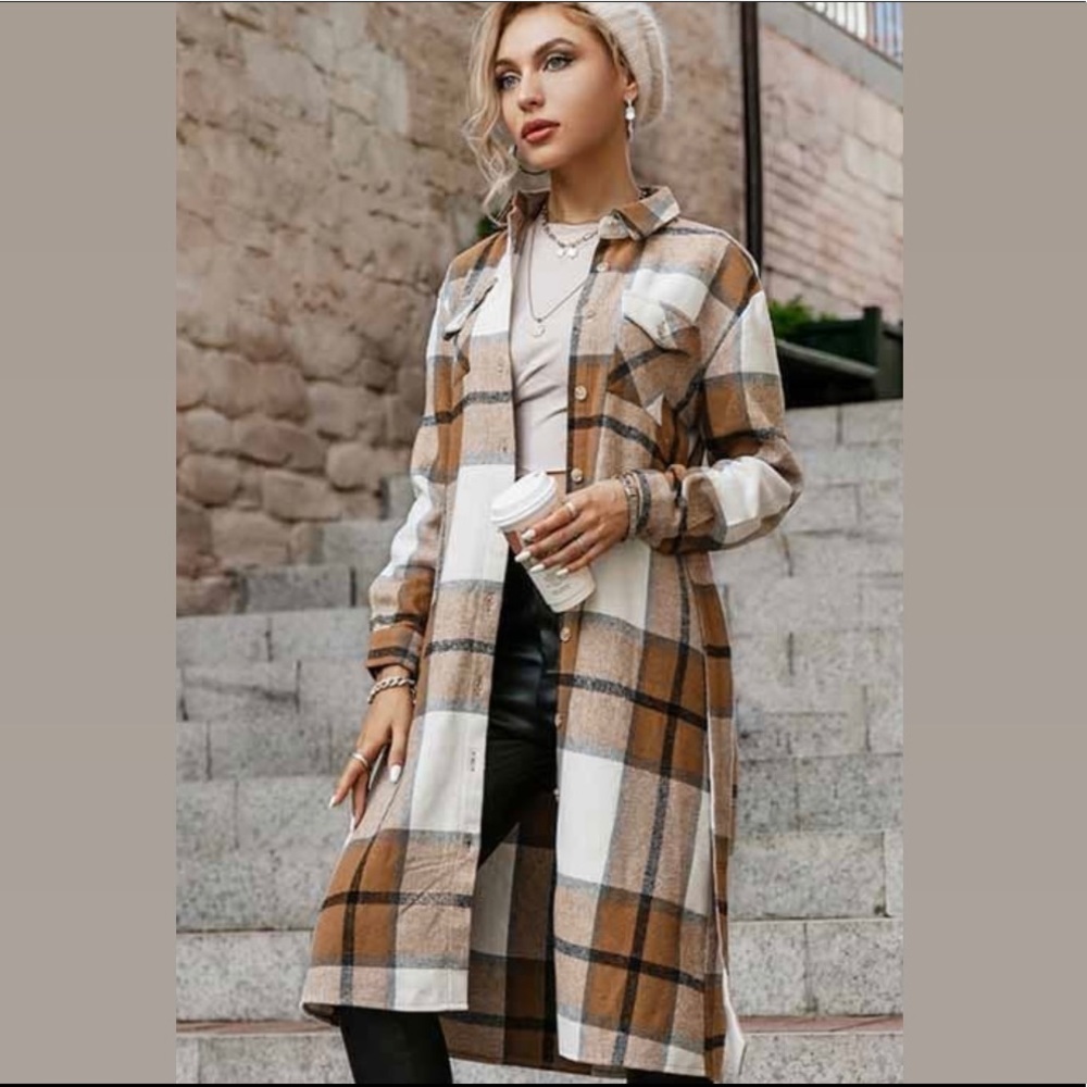 NWT! STUNNING Boutique Plaid Dress/ Jacket! 🌸 - Picture 3 of 9